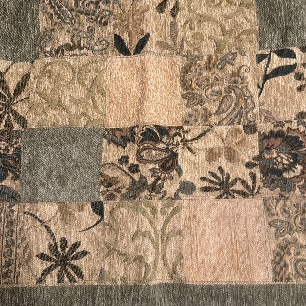 Croft & Barrow Patchwork Door Mat - Green, Beige, Black